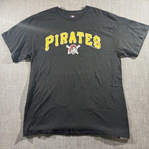 Pittsburg Pirates Shirt Men's Large Black MLB Genuine Game Day Merchandise